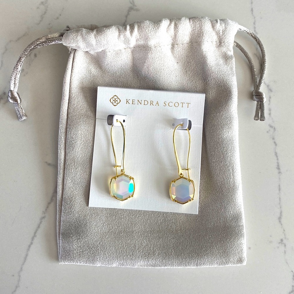 Kendra Scott gold Davis drop earrings